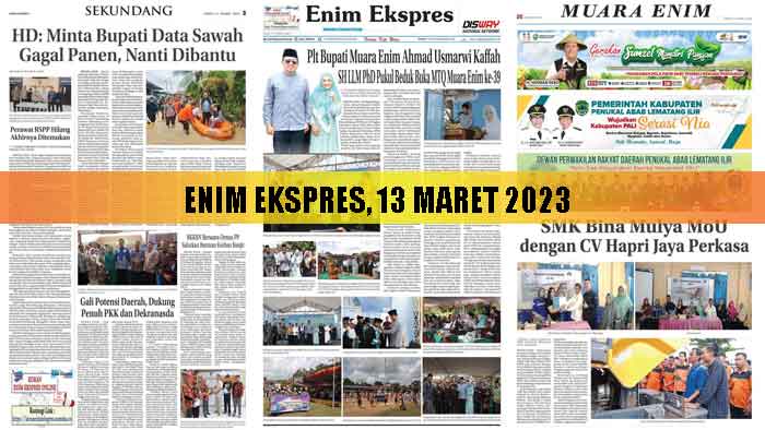 Baca Enim Ekspres Edisi 13 Maret 2023
