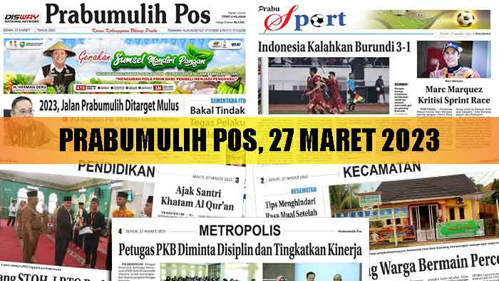Baca Prabumulih Pos Edisi 27 Maret 2023