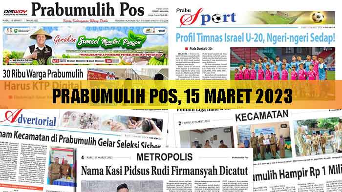 Baca Prabumulih Pos Edisi 15 Maret 2023