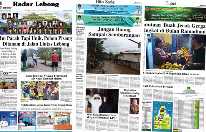 Baca Radar Lebong Edisi Minggu 16 April 2023