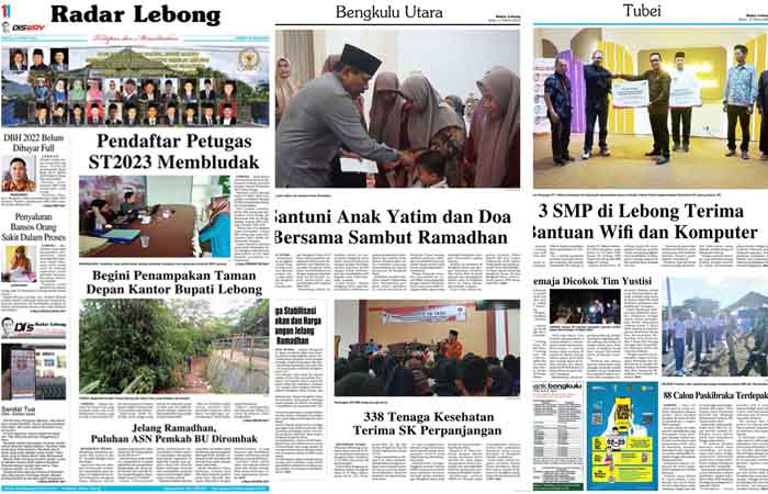 Baca Radar Lebong,Edisi Sabtu 18 Maret 2023