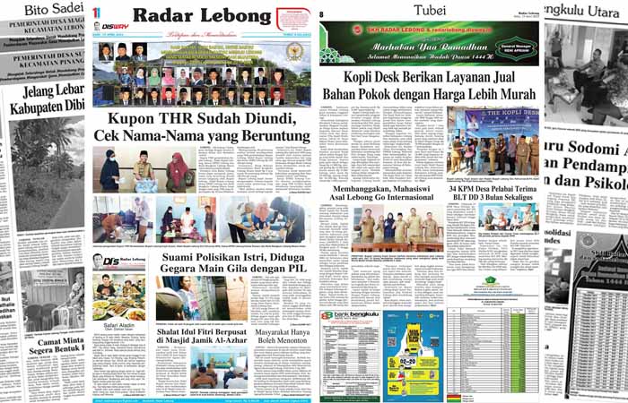 Baca Radar Lebong Edisi Rabu 19 April 2023