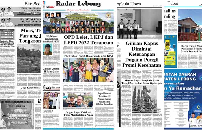 Baca Radar Lebong Edisi Jumat 24 Maret 2023