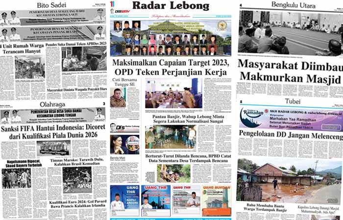 Baca Radar Lebong Edisi Rabu 29 Maret 2023