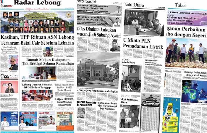 Baca Radar Lebong,Edisi Kamis 30 Maret 2023