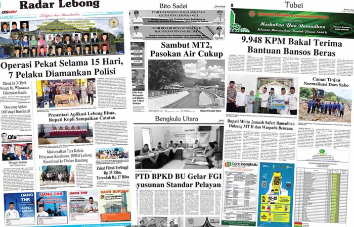 Baca Radar Lebong Edisi Rabu 05 April 2023