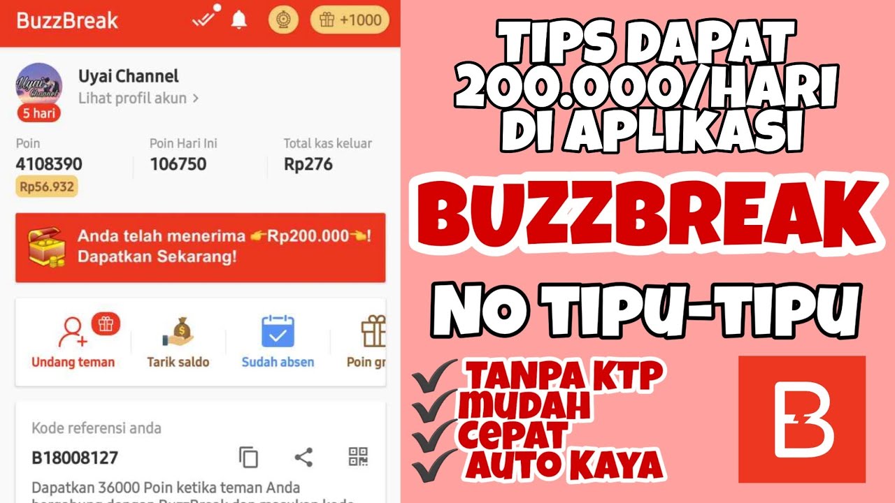 BuzzBreak Game Penghasil Uang Langsung Bisa Dapat Uang Rp200 Ribu Begini Caranya Guys