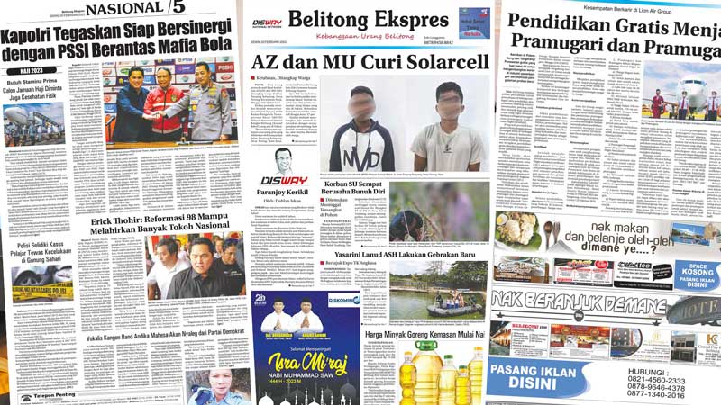 Baca Belitong Ekspres Edisi 20 Februari 2023