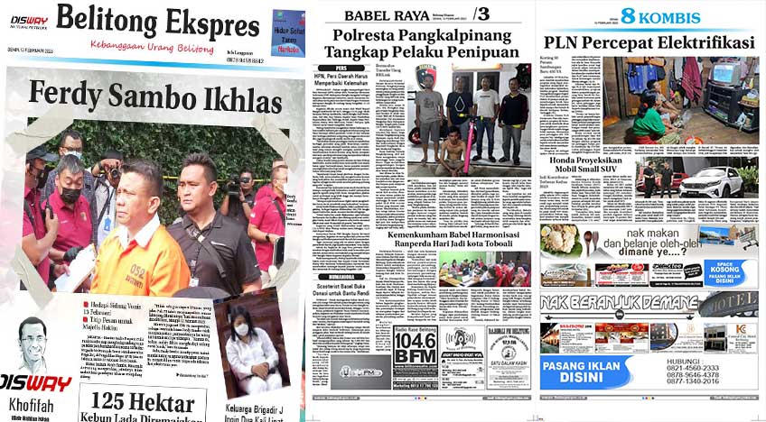 Baca Belitong Ekspres Edisi 13 Februari 2023
