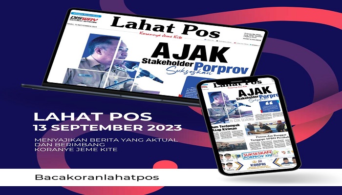 Koran Lahat Pos Edisi, Rabu 13 September 2023