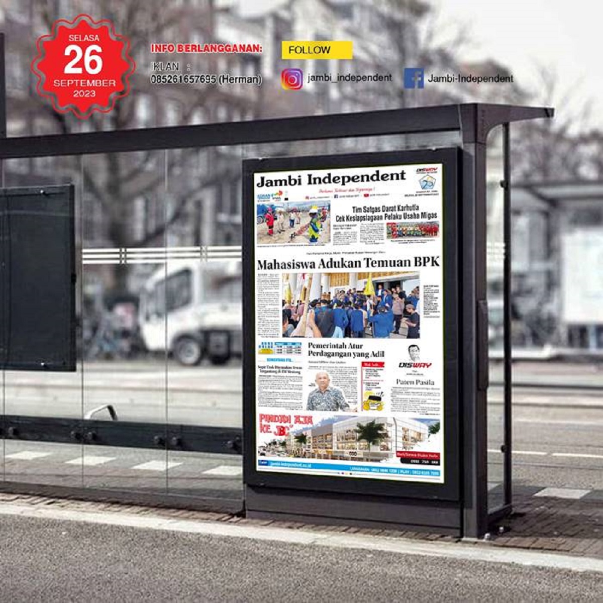 Koran Jambi Independent Edisi Selasa 26 September 2023