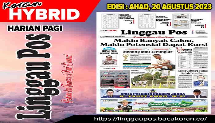 Koran Linggau Pos Edisi, Jum’at 08 September 2023