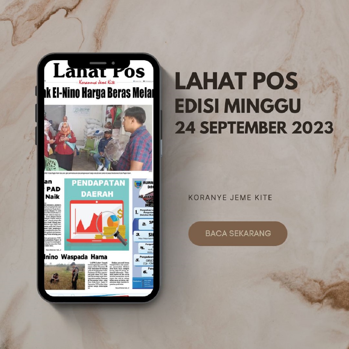 Koran Lahat Pos Edisi Minggu 24 September 2023