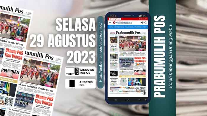 Koran Prabumulih Pos Edisi, Selasa 29 Agustus 2023