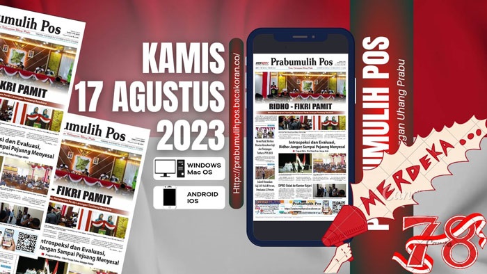 Koran Prabumulih Pos Edisi, Kamis 17 Agustus 2023