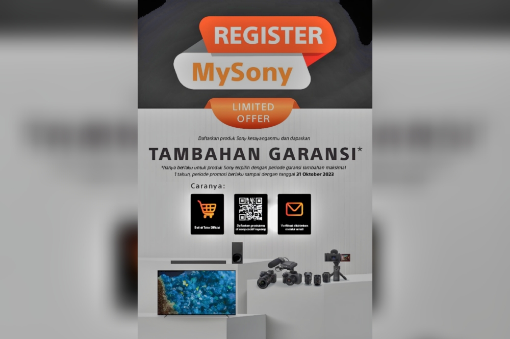Program Tambah Masa Garansi Sony, Begini Caranya Hingga 1 Tahun