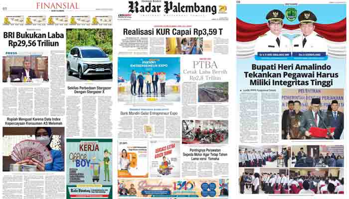 Koran Radar Palembang Edisi, Kamis 31 Agustus 2023
