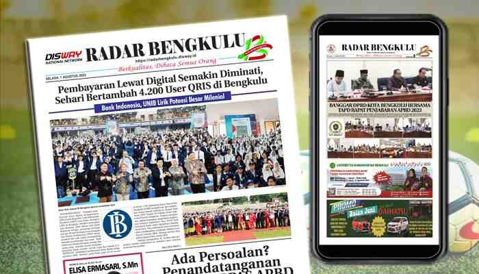 Koran Radar Bengkulu Edisi, Selasa 01 Agustus  2023