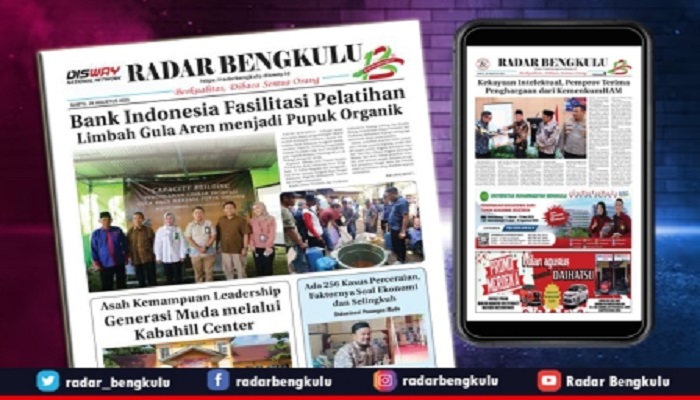Koran Radar Bengkulu Edisi, Sabtu 26 Agustus 2023