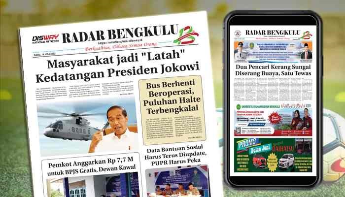 Koran Radar Bengkulu Edisi Rabu 19 Juli 2023