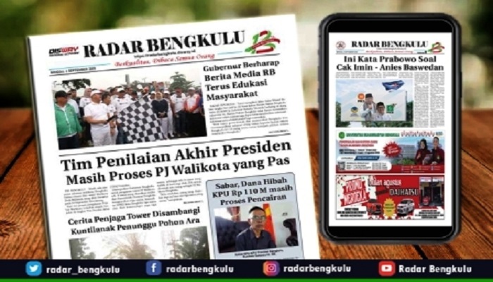 Koran Radar Bengkulu Edisi, Minggu 03 September 2023