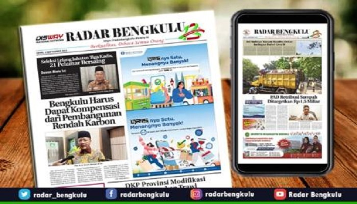 Koran Radar Bengkulu Edisi, Senin 04 September 2023