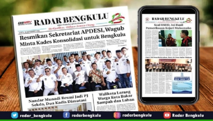 Koran Radar Bengkulu Edisi Sabtu 16 September 2023