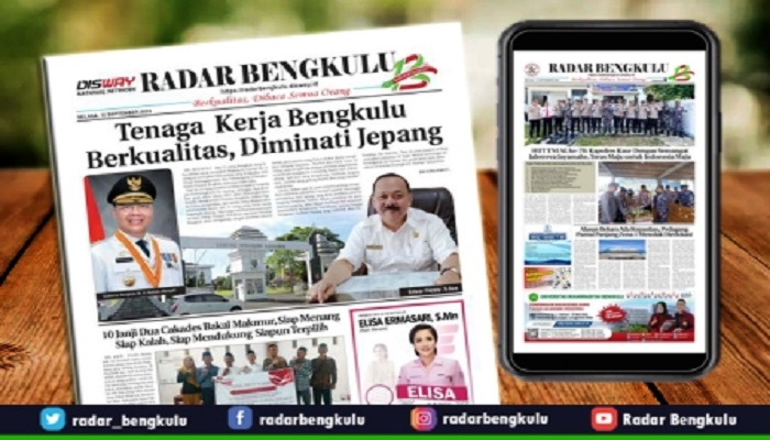 Koran Radar Bengkulu Edisi, Selasa 12 September 2023