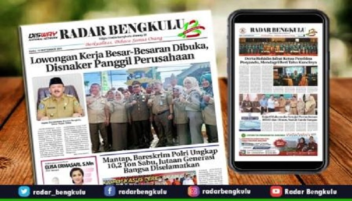 Koran Radar Bengkulu Edisi, Rabu 13 September 2023