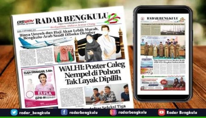 Koran Radar Bengkulu Edisi, Rabu 06 September 2023