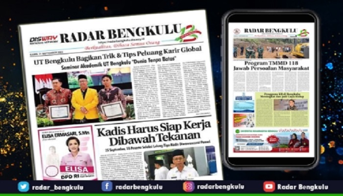Koran Radar Bengkulu Edisi Kamis 21 September 2023