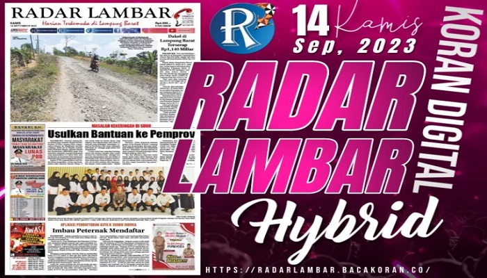 Koran Radar Lambar Edisi Kamis, 14 September 2023