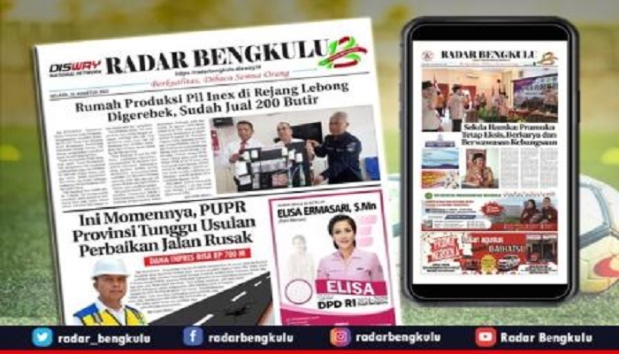 Koran Radar Bengkulu Edisi, Selasa 22 Agustus 2023