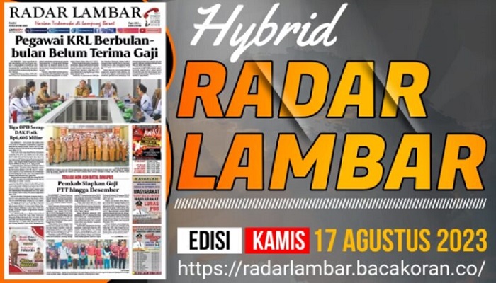 Koran  Radar Lambar Edisi, Kamis 17 Agustus 2023