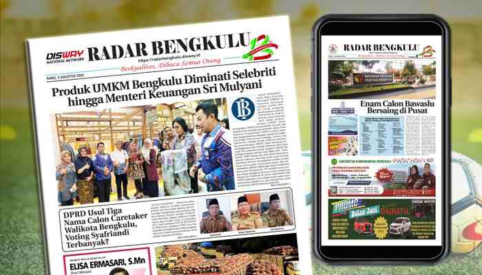 Koran Radar Bengkulu Edisi, Rabu 02 Agustus  2023