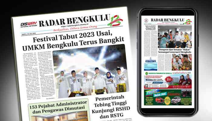 Koran Radar Bengkulu Edisi, Sabtu 29 Juli 2023