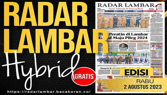Koran Radar Lambar Edisi, Rabu 02 Agustus  2023