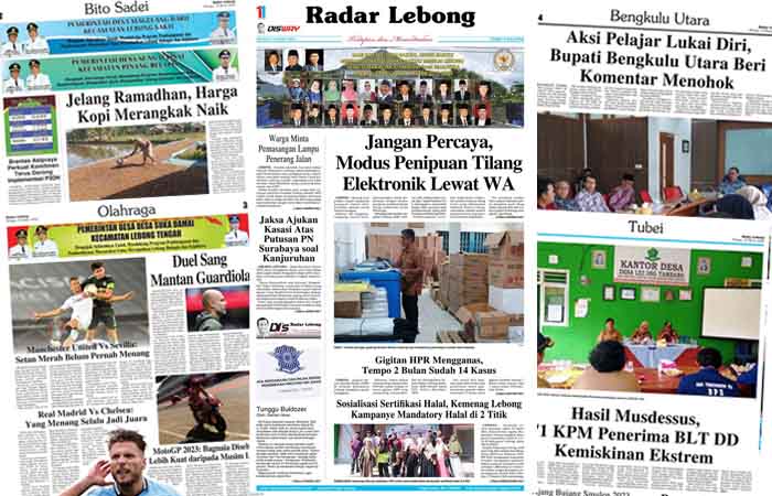 Radar Lebong, Minggu 19 Maret 2023