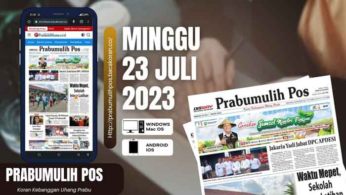 Koran Prabumulih Pos Edisi Minggu, 23 Juli 2023