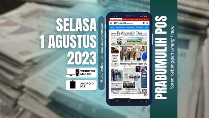 Koran Prabumulih Pos Edisi, Selasa 01 Agustus  2023