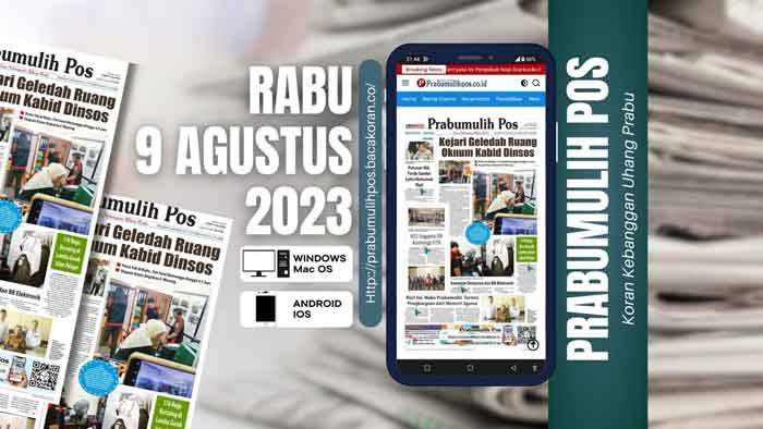 Koran Prabumulih Pos Edisi, Rabu 09 Agustus 2023