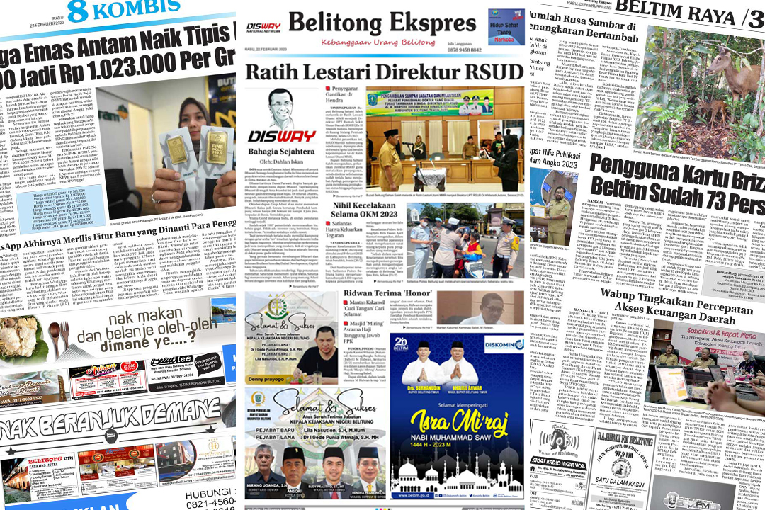 Baca Belitong Ekspres Edisi 22 Februari 2023