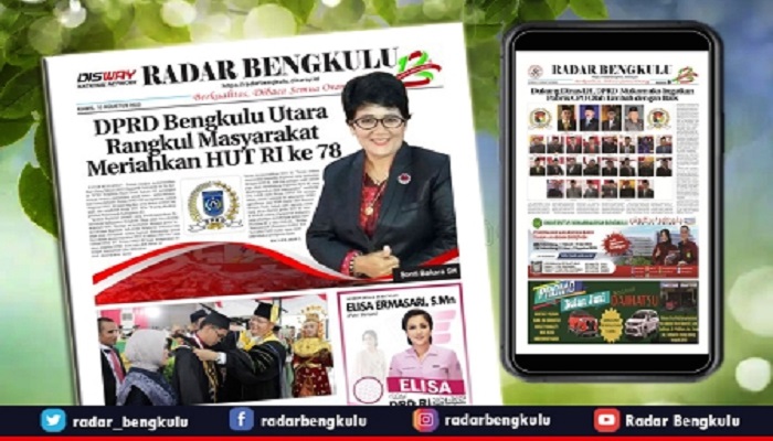 Koran Radar Bengkulu Edisi, Kamis 10  Agustus 2023