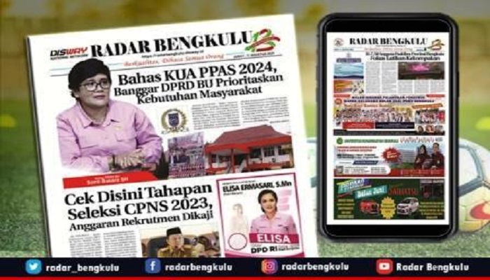 Koran Radar Bengkulu Edisi, Jum’at 11  Agustus 2023