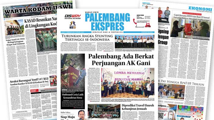 Baca Palembang Ekspres Edisi Jumat, 17 Februari 2023