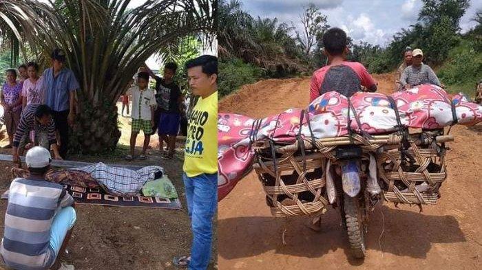 Miris, Warga Ini Saat Pergi Berobat Ditandu, Setelah Meninggal Jenazahnya Diangkut Pakai Motor