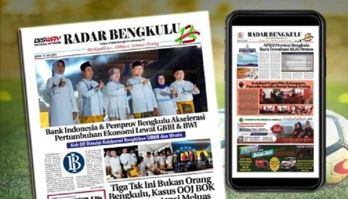 Koran Radar Bengkulu Edisi, Senin 31 Juli 2023
