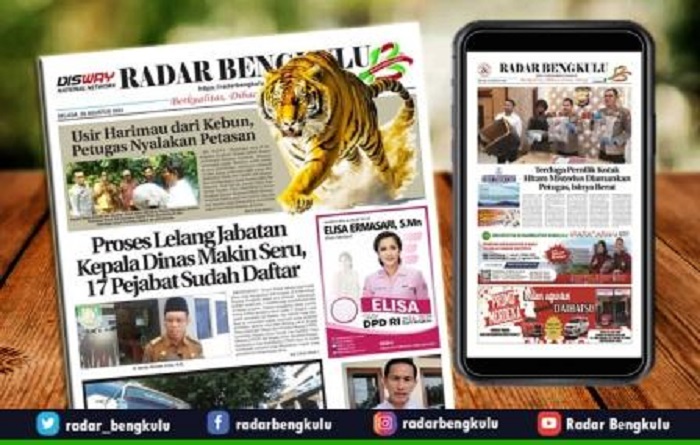 Koran Radar Bengkulu Edisi, Selasa 29 Agustus 2023
