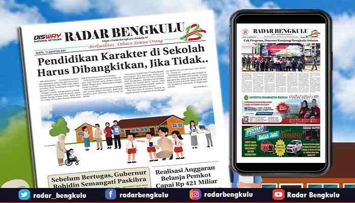 Koran Radar Bengkulu Edisi, Sabtu 12  Agustus 2023