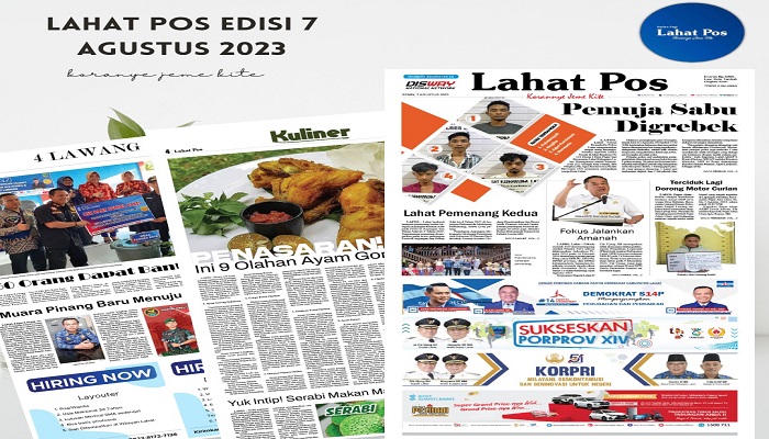 Koran Lahat Pos Edisi, Senin 07 Agustus 2023